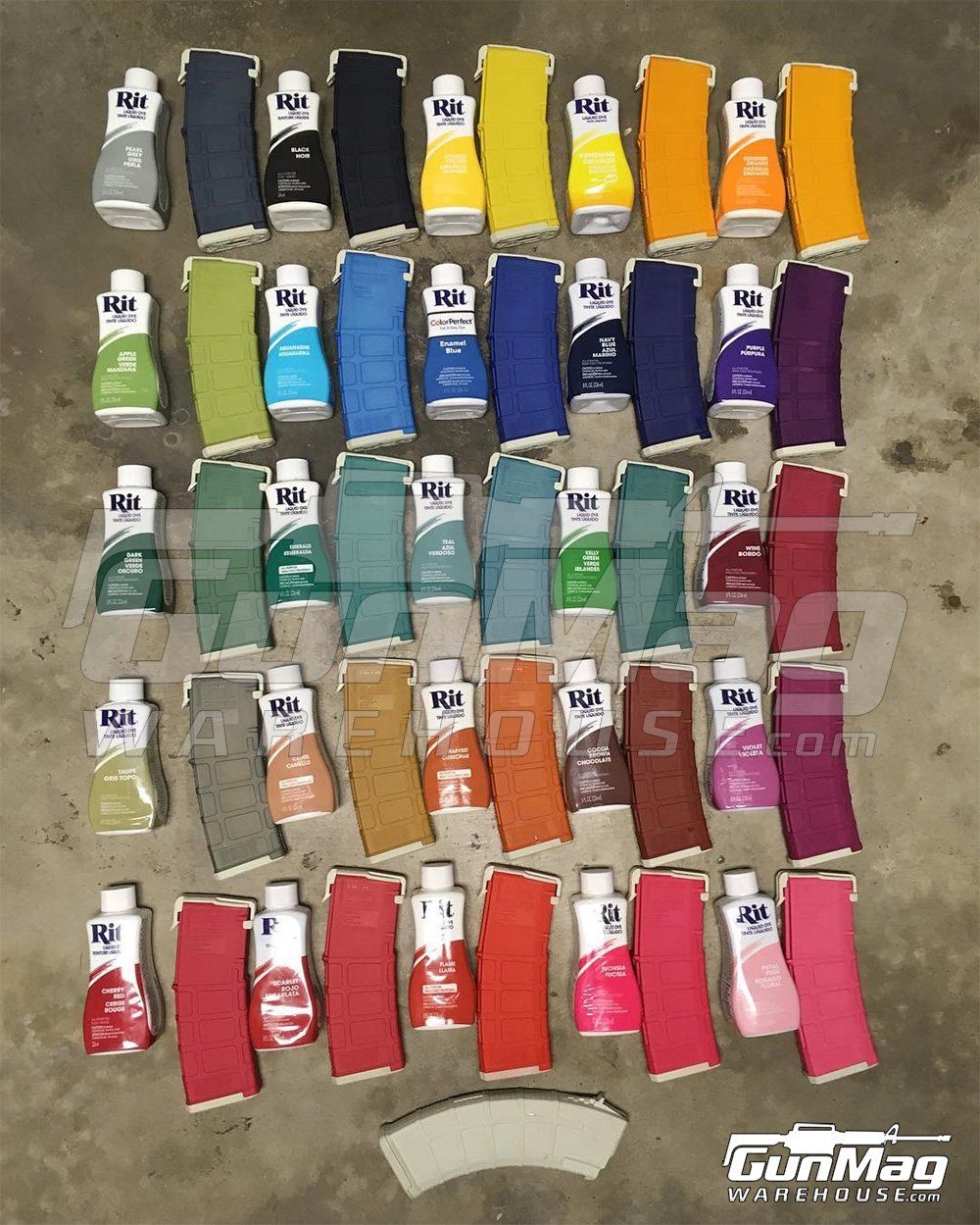 Dyeing your Sand PMAG from Magpul with Rit Dye colors: the