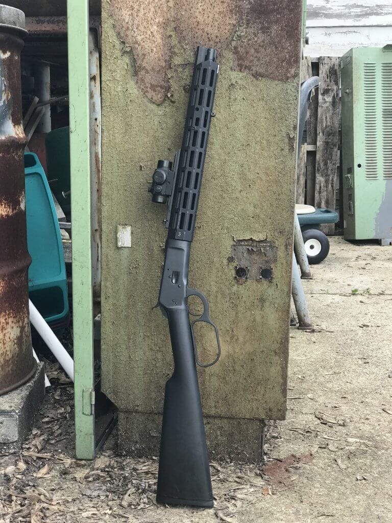 After I found out about tactical lever actions I had to build my own.  Picked it up today and made the modifications. : r/LeverGuns