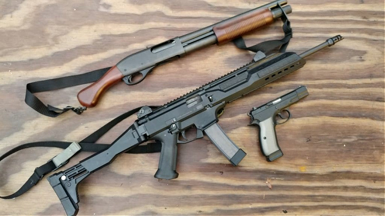 WITPRO Remington TAC14, Scorpion Rifle, and CZ 75 handgun