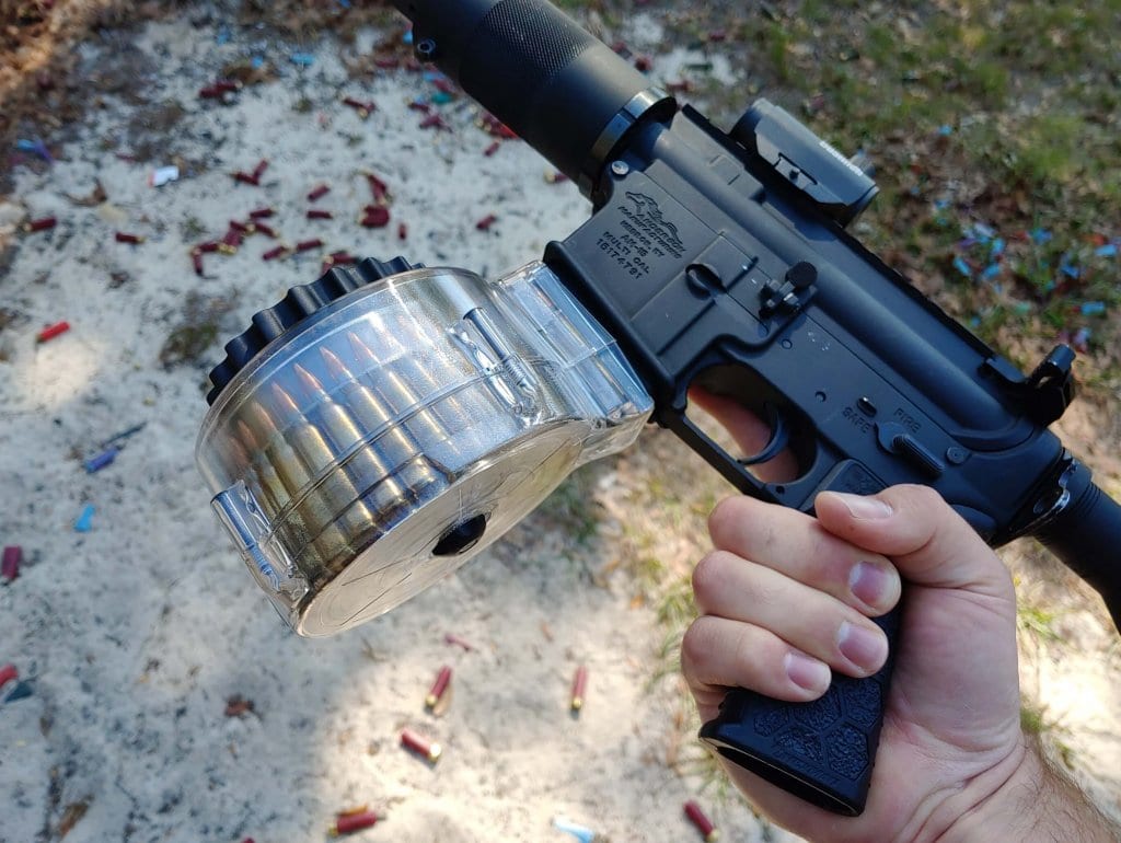 ar 15 pistol with drum