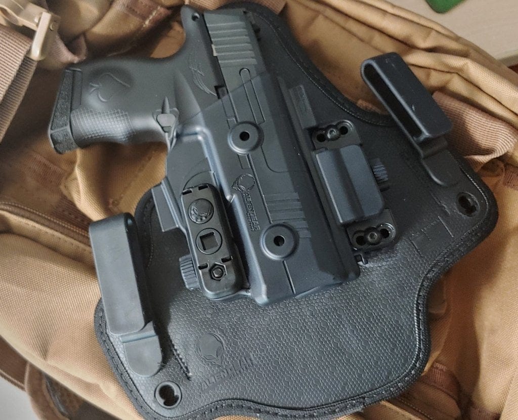 A P365 holster: the Alien Gear "Shapeshift". 