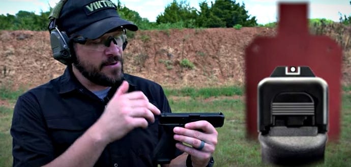 how to aim a pistol, hard front sight focus