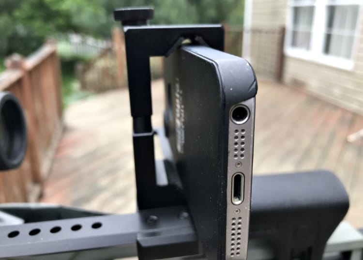 The phone mount that Nexus sent with their camera mount could not clamp down to hold my iPhone 5S.