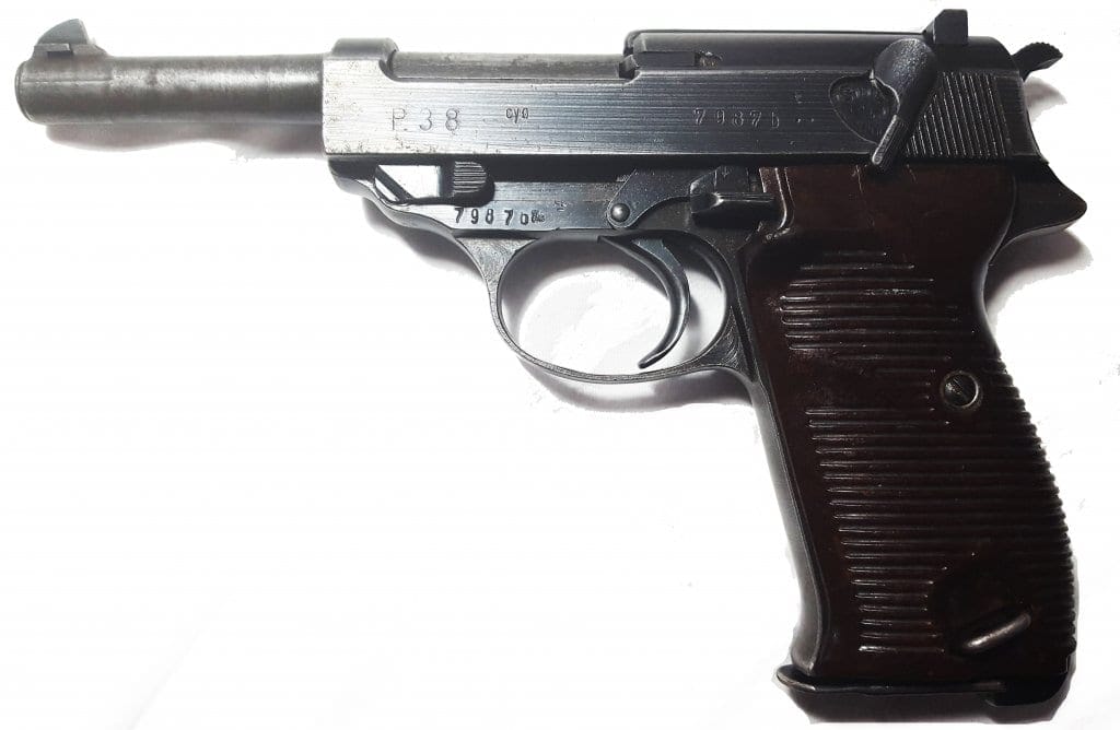 Walther P38, left side of frame