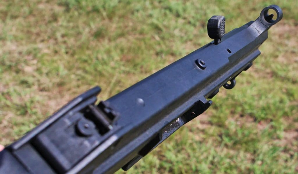 The polymer prevents integral, milled rail slots, but optics can be added.