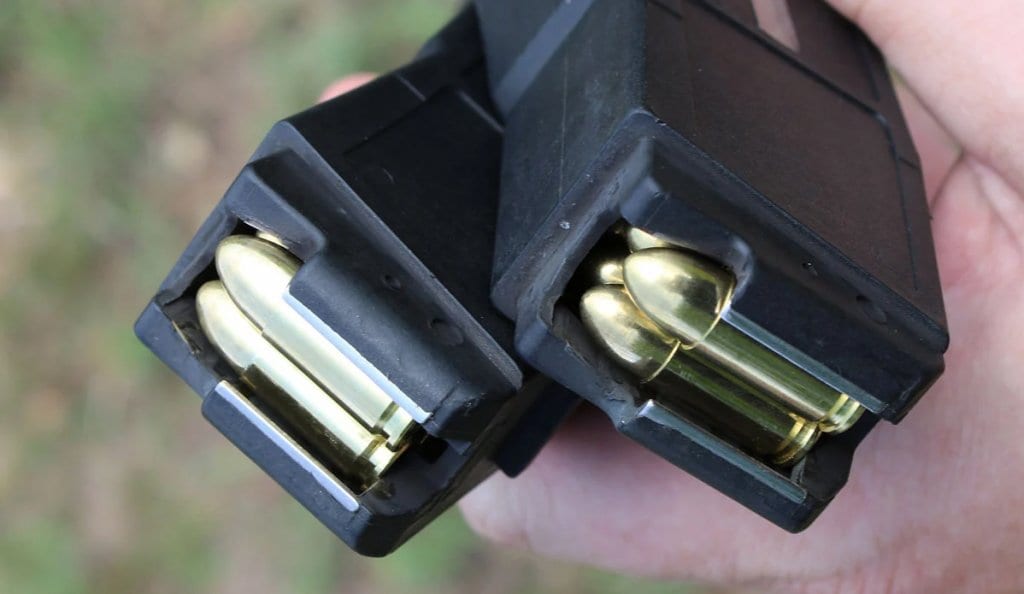HK UMP 9mm magazines - they have to fit in the same mag well as the UMP 45's mags.
