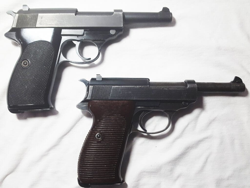 The Walther P1 (left) and Walther P38 (right). 