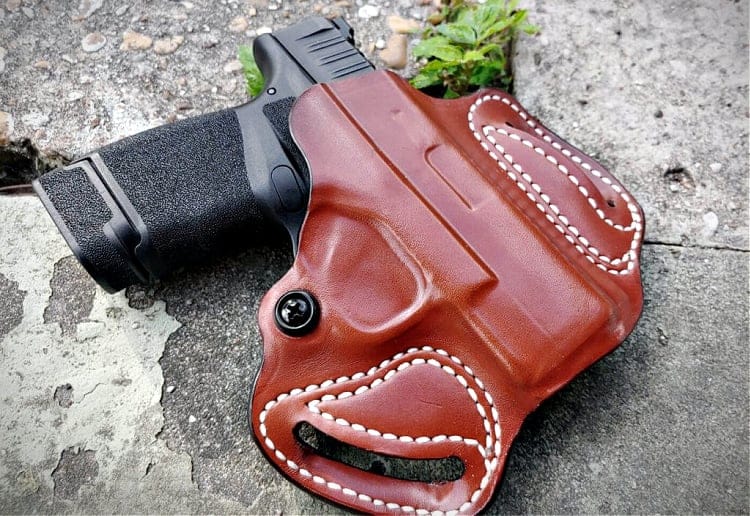 DeSantis Mini Scabbard OWB leather Hellcat Holster