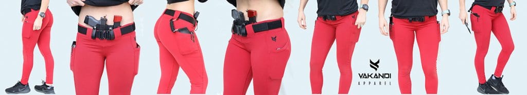Concealed Carry options for women: Vakandi Apparel tactical leggings