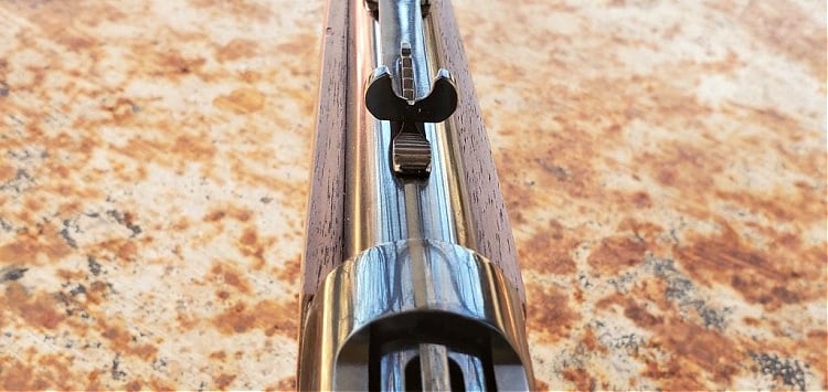 The Winchester 1886 has an adjustable rear sight. 