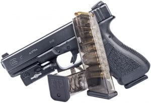 Glock 17 with ETS magazines.
