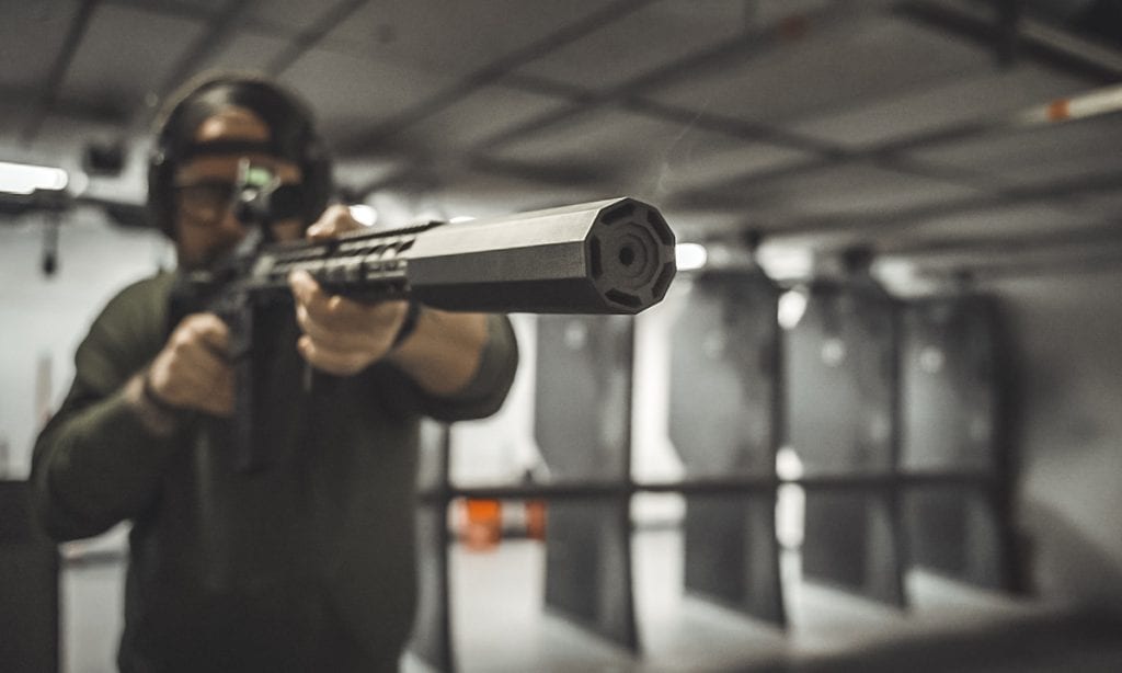 The Mute Suppressor at an indoor range
