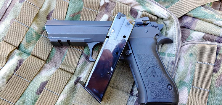 IWI Jericho pistol with CZ 75 magazine