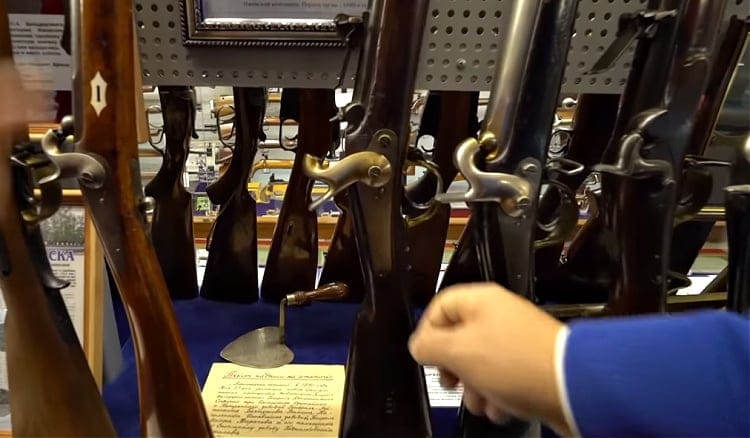 Historic Izhevsk muskets.