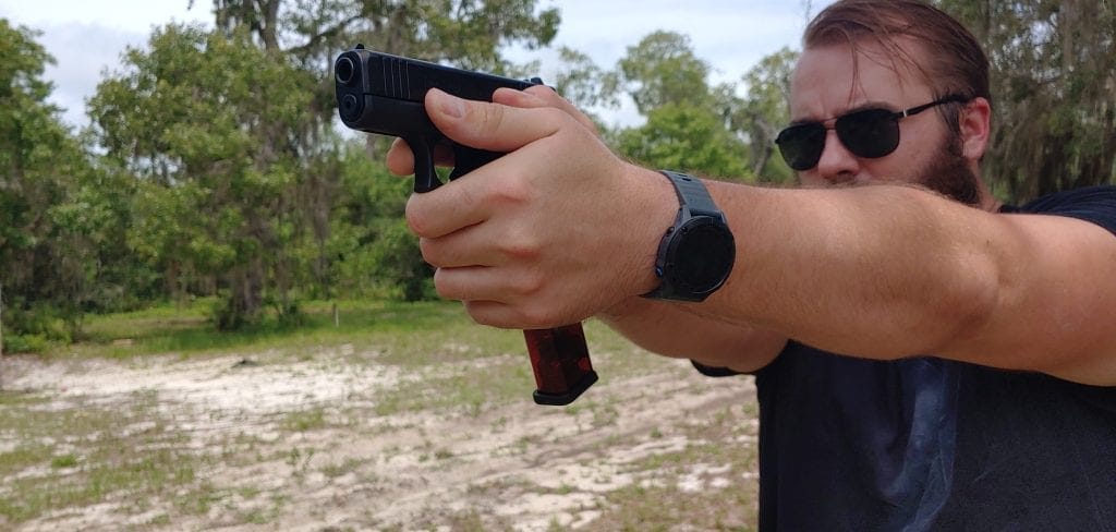 shooting Glock 43x after drop-testing ETS mags in sand