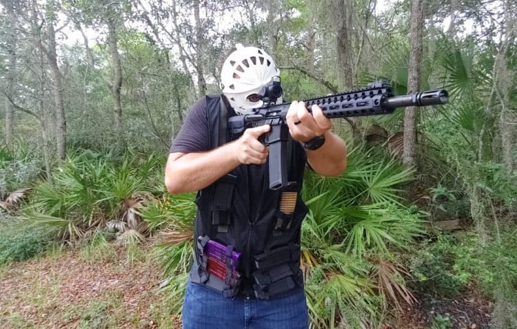 Forgotten Weapons HEAT vest and hockey mask