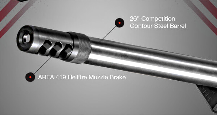 PROOF Competition Chassis rifle barrel and brake