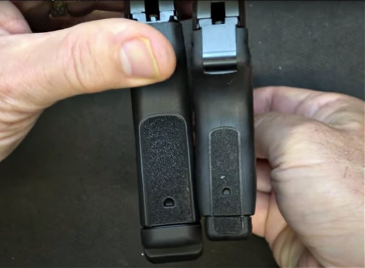 Ruger LCP MAX and LCP II grip thickness comparison.