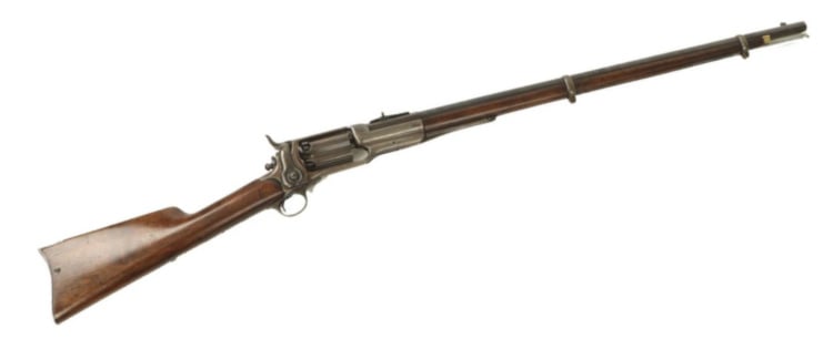 Colt New Model Revolving Rifle - weird guns of the Old West