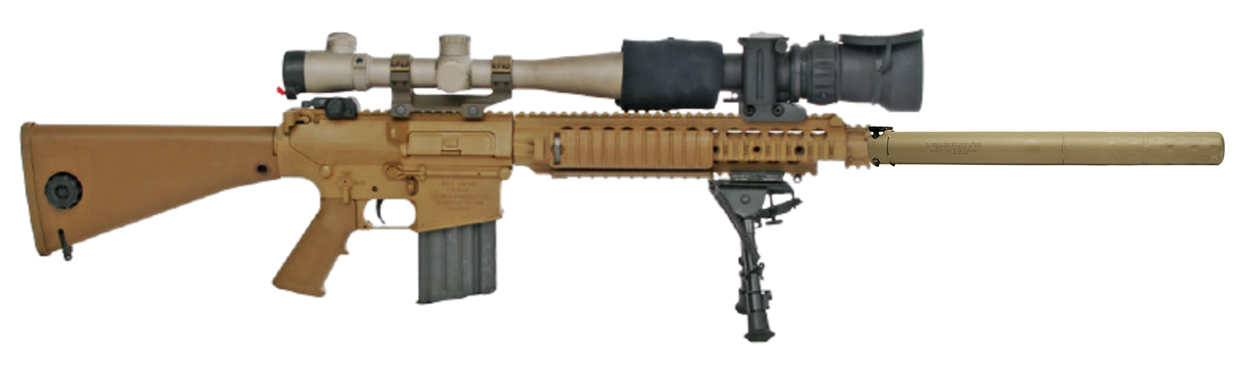 Although the M110 SASS is comparable in length to the original AR-10 battle rifle, once all the enhancements to push the rifle's precision capability start adding up along with signature reduction and night vision components, the combination of increased weight and added length takes away from mobility and maneuverability.