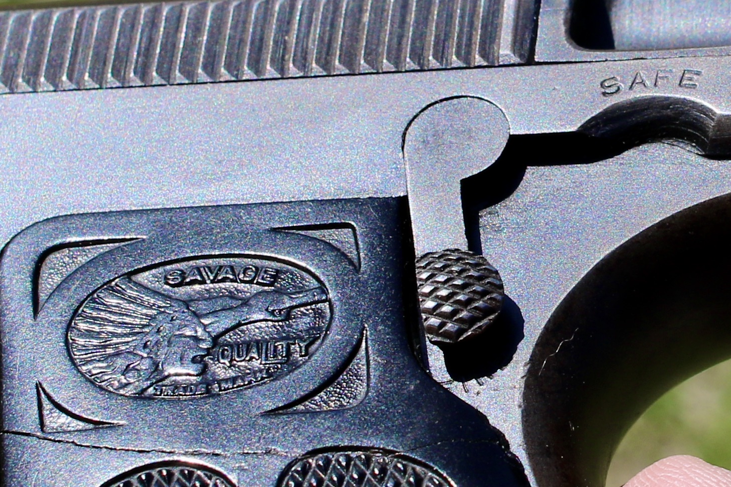Logo and safety on Savage 1907