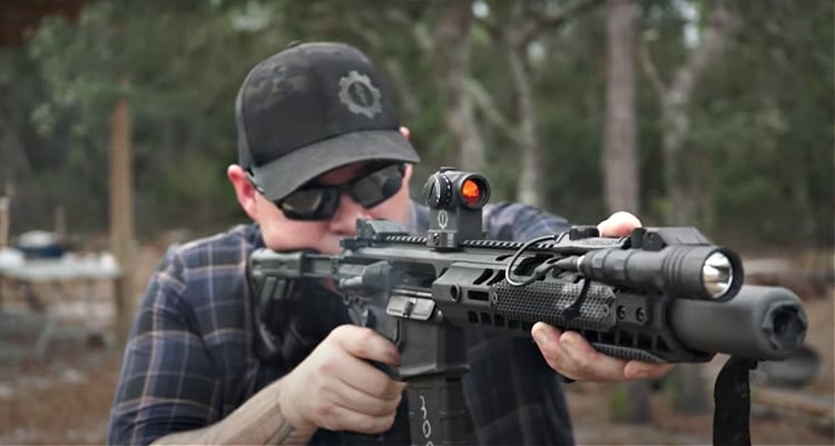 Aaron Cowan shooting Sig MCX TacOps rifle in 300 BLK.