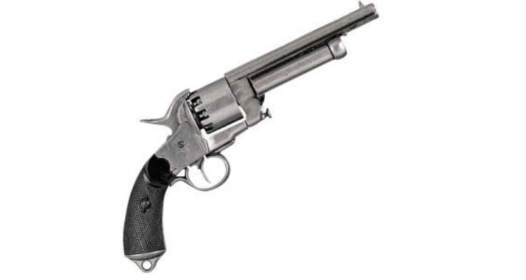 Weird guns of the Old West: the LeMat revolver with two barrels, one being a 20-gauge shotgun