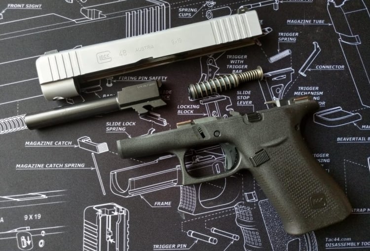 Glock 48 slimline field stripped