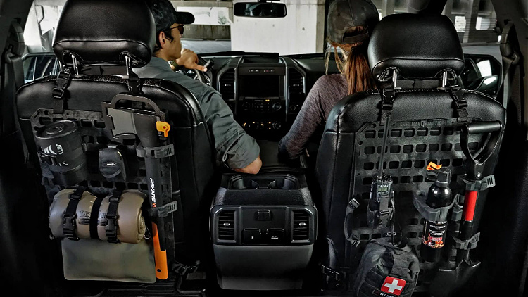 Grey Man Tactical vehicle seat back MOLLE panels