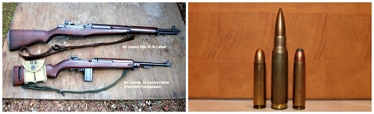 M1 Garand, M1 Carbine, and their cartridges