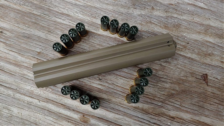 SRM 1216 tubular magazine system with 16 rounds of 12-gauge 