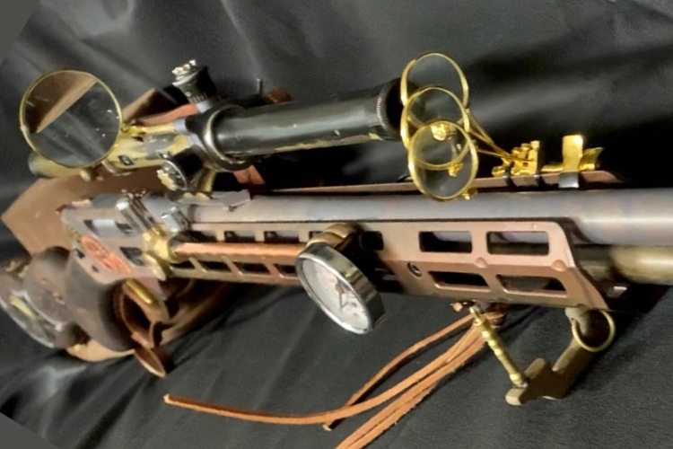 A gorgeous -and fully functional - Steampunk Marlin 336.