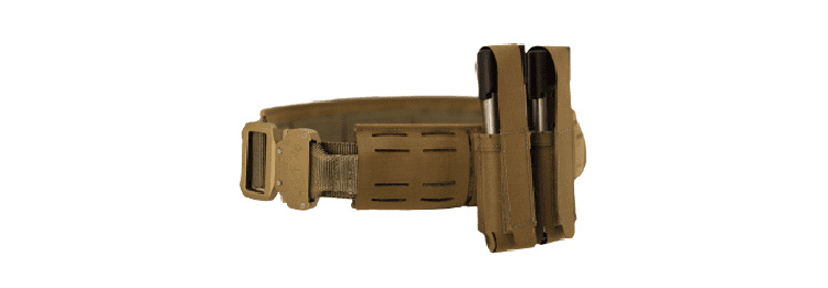 vertical pistol mag pouch, on belt, coyote tan