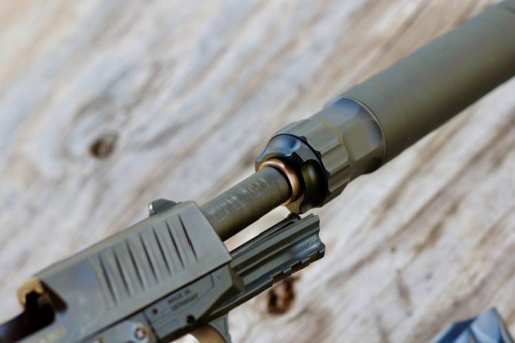 Banish 45 suppressor on Walther PPQ 45