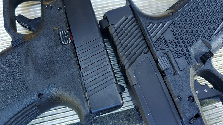 Glock 19 slide compared to AA19 slide
