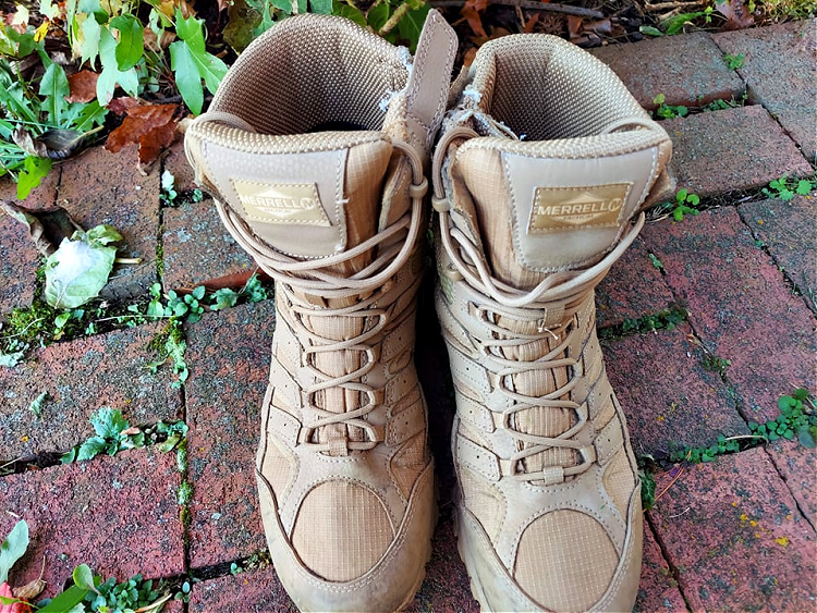 Top view of Merrell MOAB 2 tactical boots