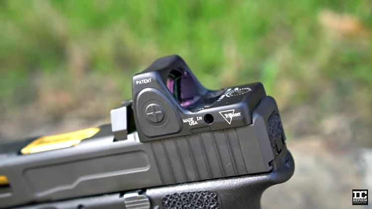 Trijicon RMRcc mounted on pistol slide