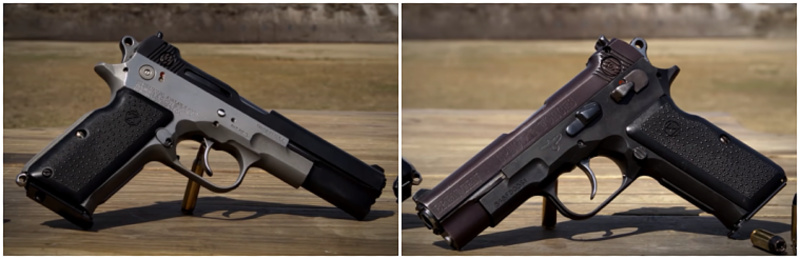 Bren Ten pistol, two models