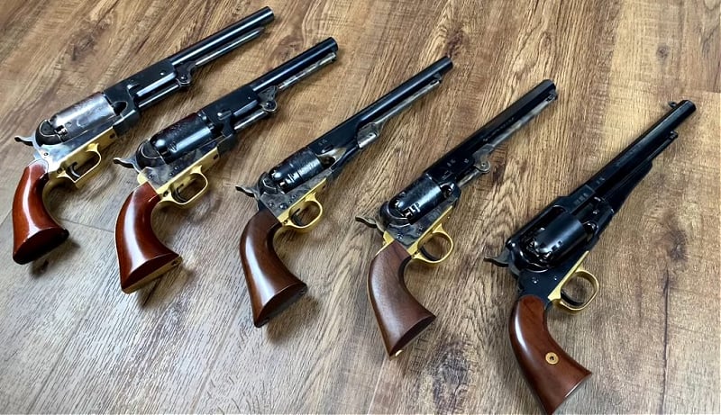 Uberti and Pietta reproduction black powder revolvers