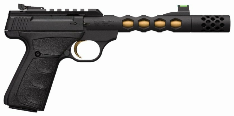 Browning Buck Mark Plus Vision Black and Gold Suppressor Ready SHOT Show 2022