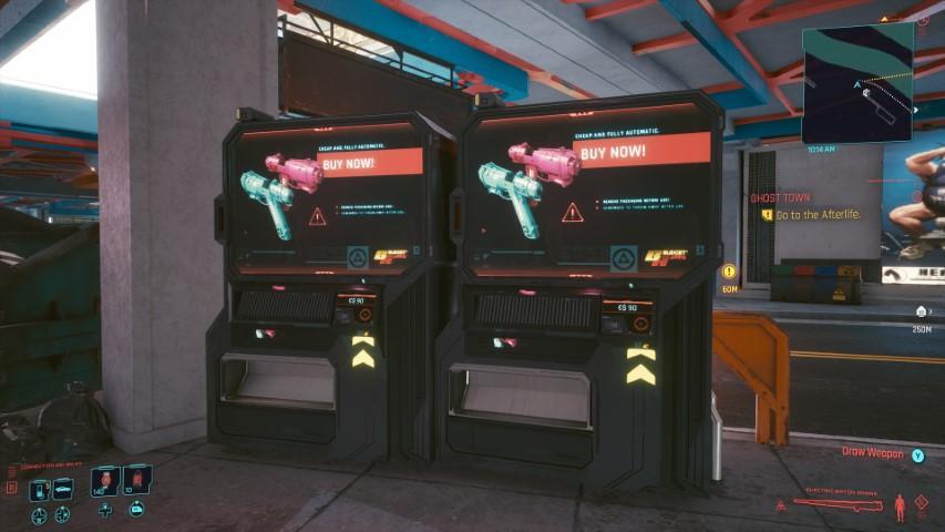 Cyberpunk 2077 Slaught-O-Matic gun vending machine