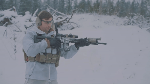 Garand Thumb Freezing rifle test, HK 416