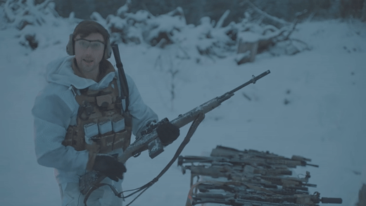 Freezing rifle test with M14