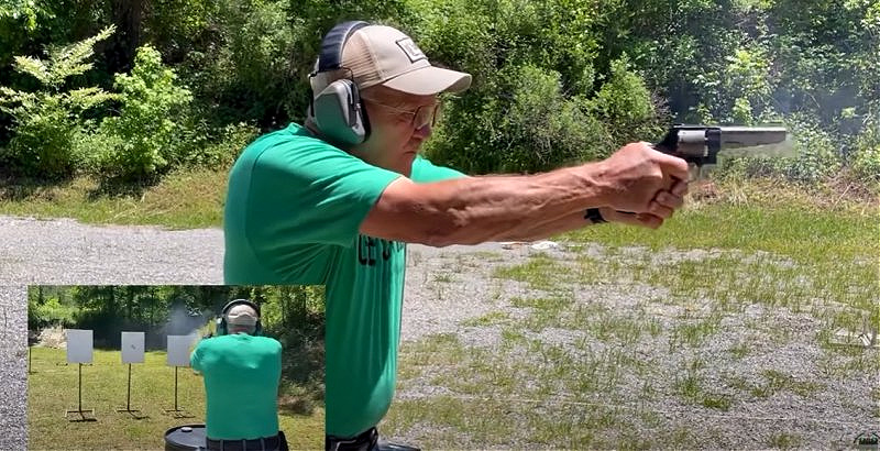 Jerry Miculek shooting the Smith & Wesson Model 327 revolver