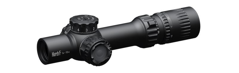 March Scopes 1-10x24 Shorty FFP Dual reticle scope