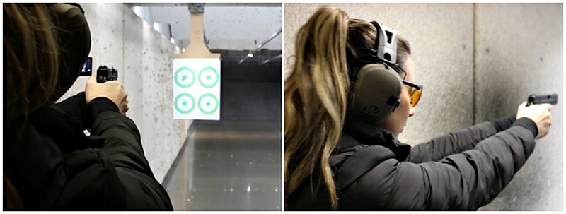 Ava Flannell shooting the Smith & Wesson CSX