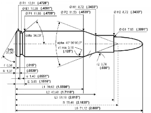 .308 Winchester cartridge specifications.