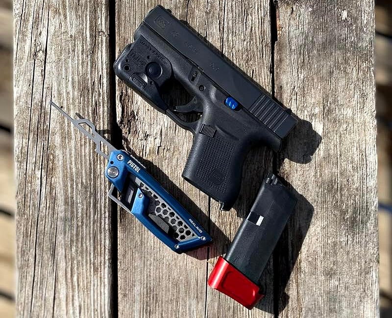 I used the Real Avid Gun Tool AMP to install a Tyrant Designs Magazine Extension and Extended Slide Release on my Glock 43.