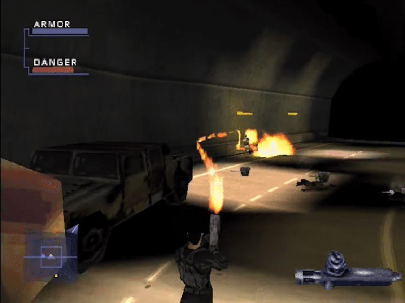 Syphon Filter 2 flame thrower