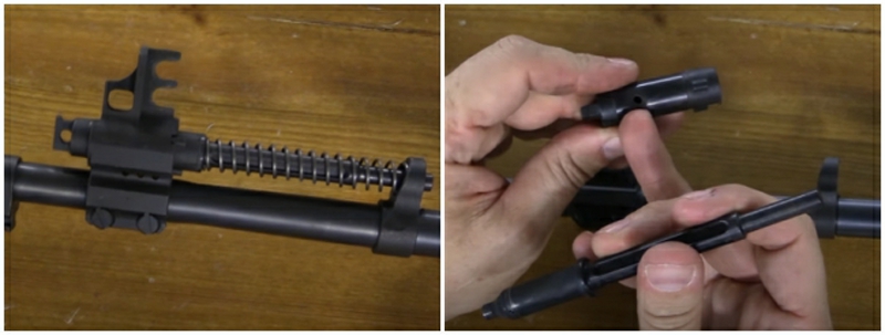 The VHS-2 rifle has a short-stroke gas piston setting